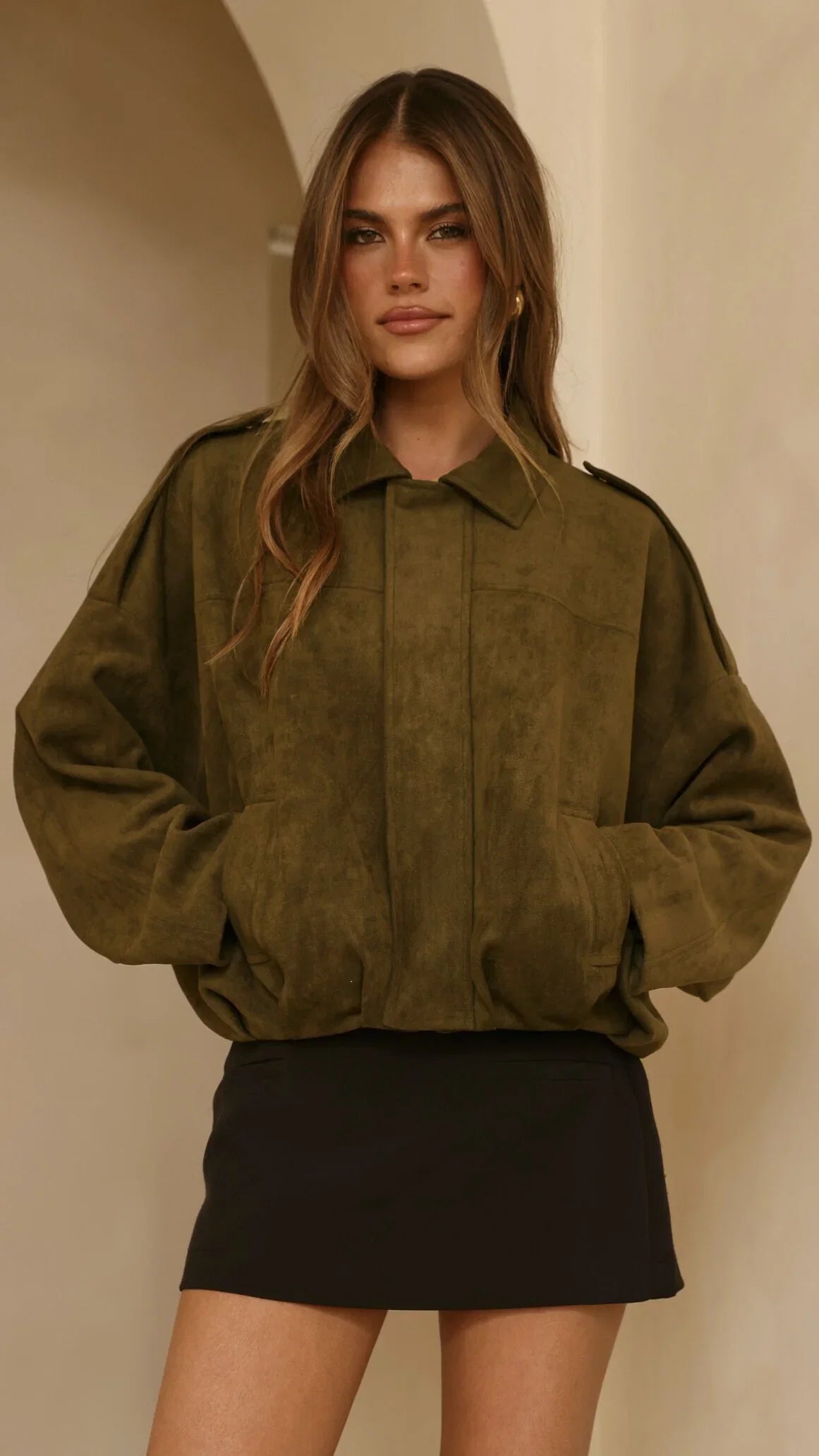 Leela Bomber Jacket Khaki