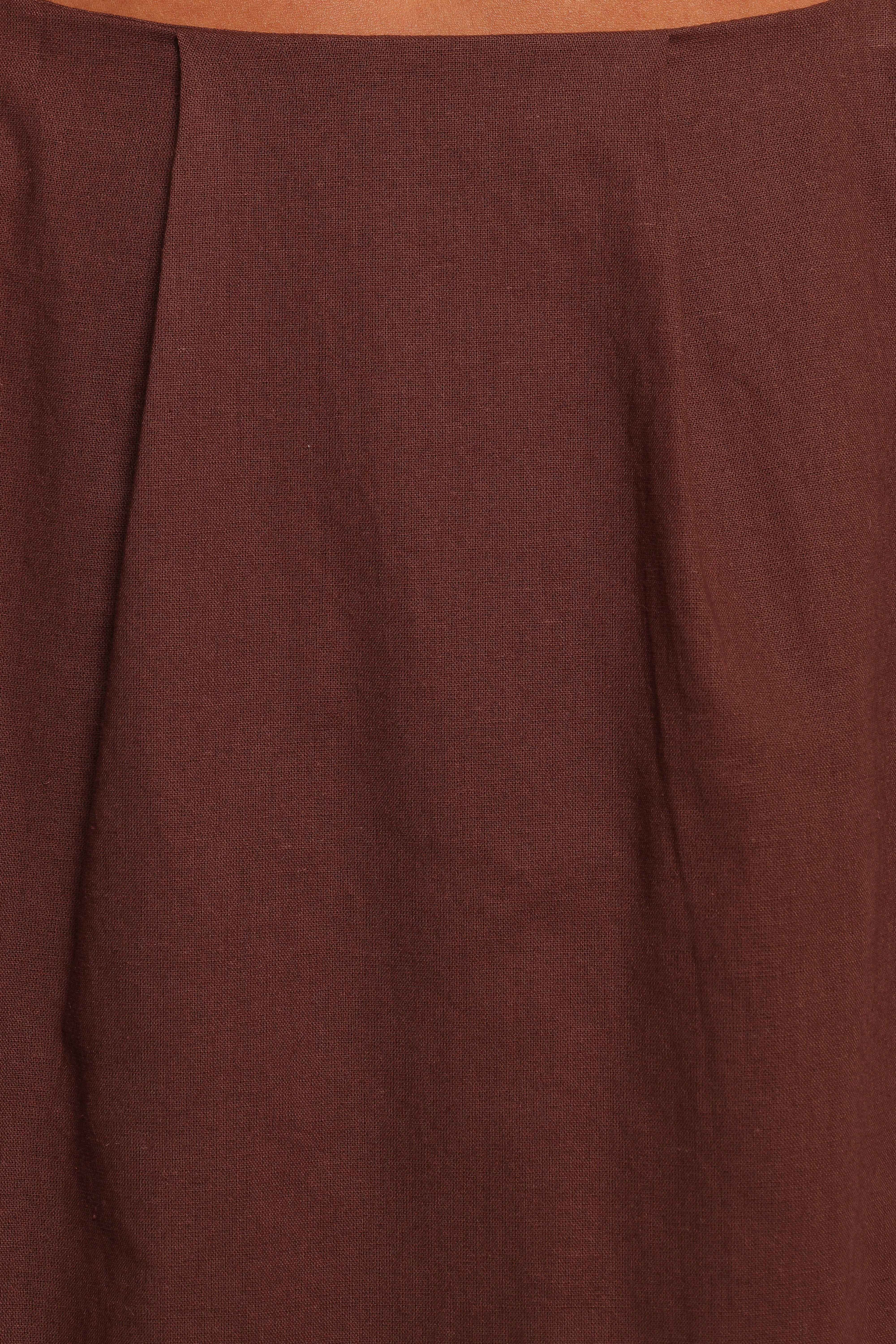 Chiaro Midi Skirt Brown