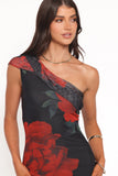 Gerri Off Shoulder Maxi Dress Black Floral