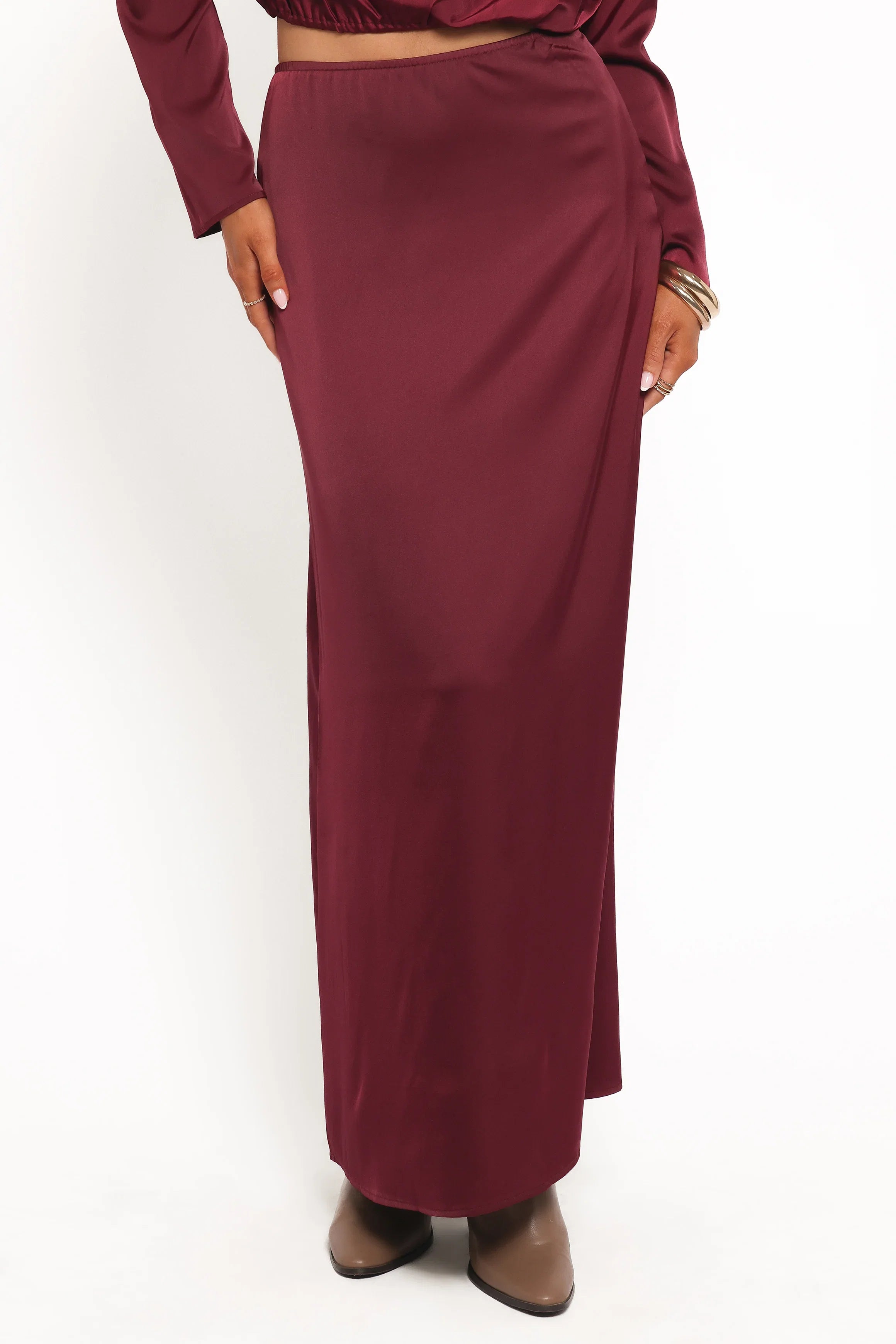 Catherine Skirt Set Burgundy