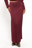 Catherine Skirt Set Burgundy