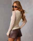 Zavina Ruched Lace Floral Top