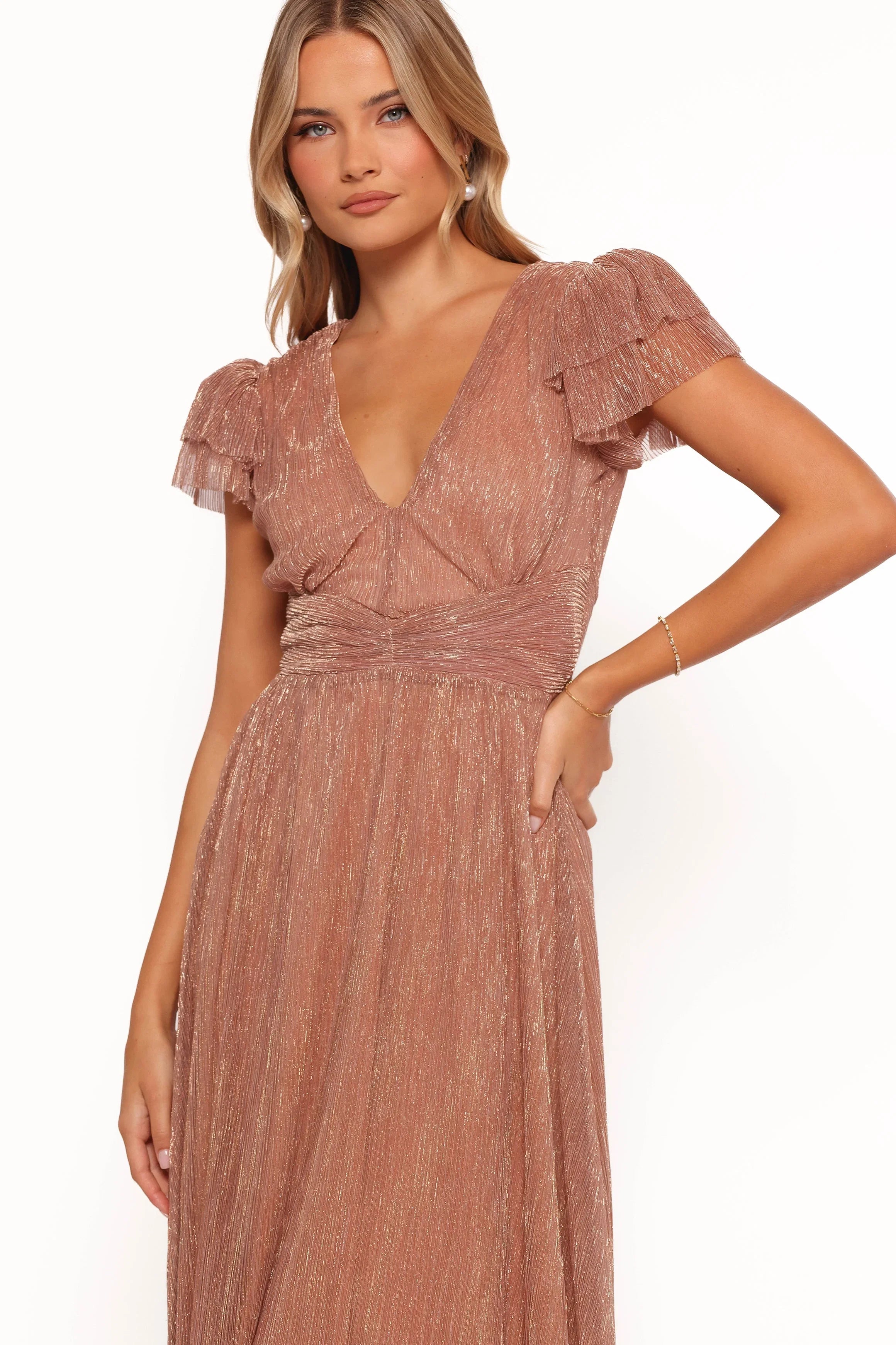 Cressida Maxi Dress Rose Gold