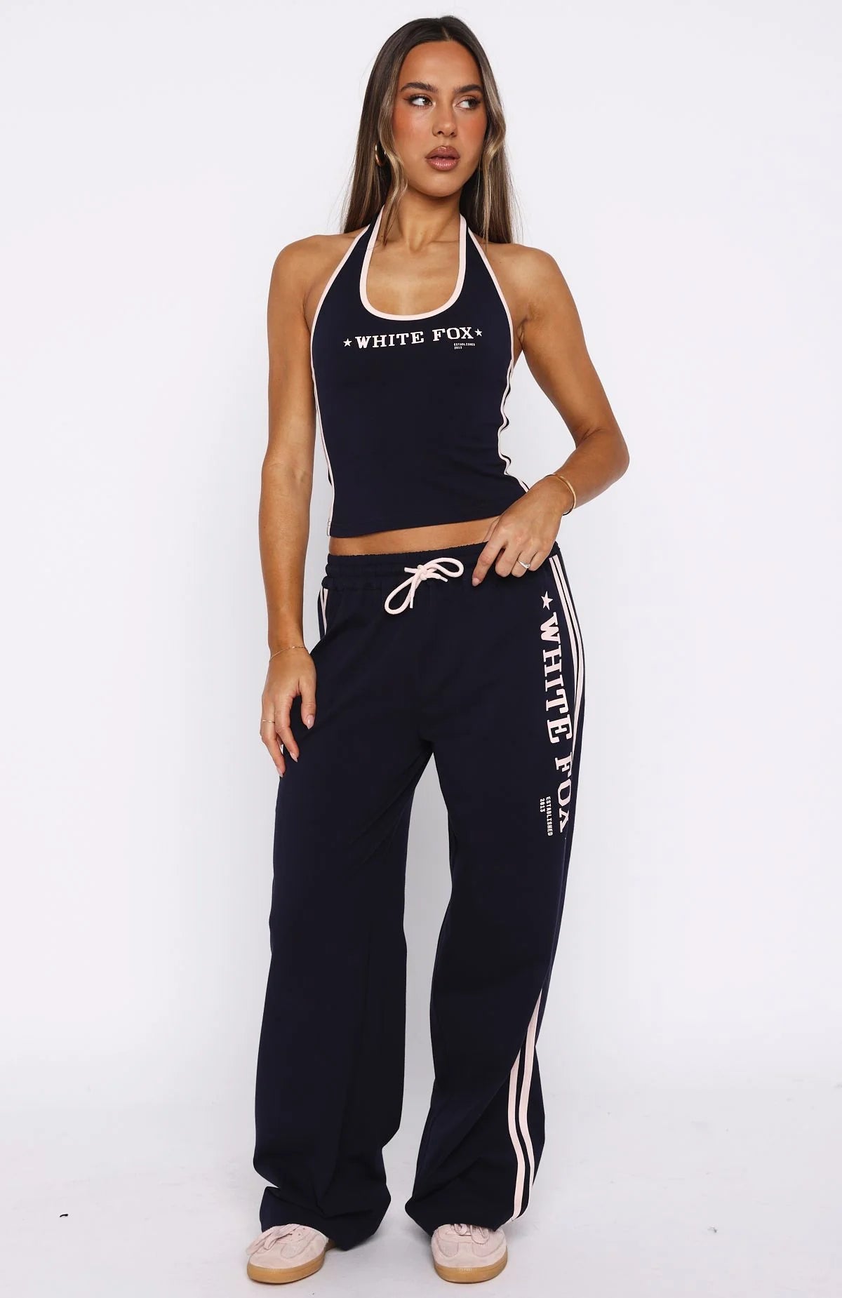 Star Of The Night Halter Top Navy