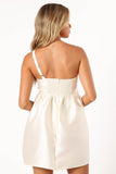Ellah Bow Front Mini Dress Off White