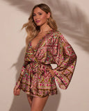 Jayden Printed Satin Romper
