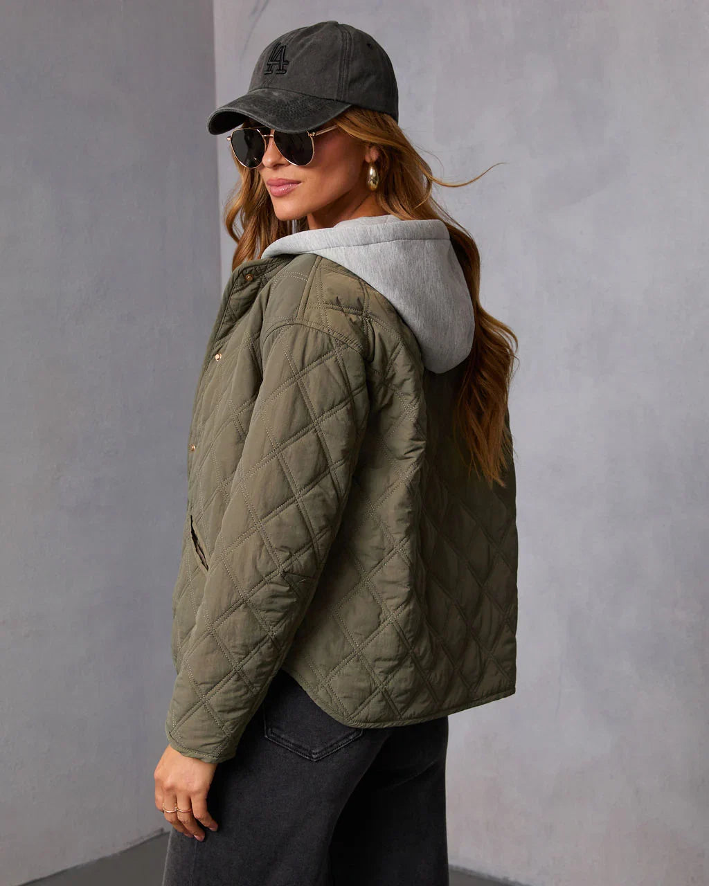 Cozycore Quilted Hooded Twofer Jacket
