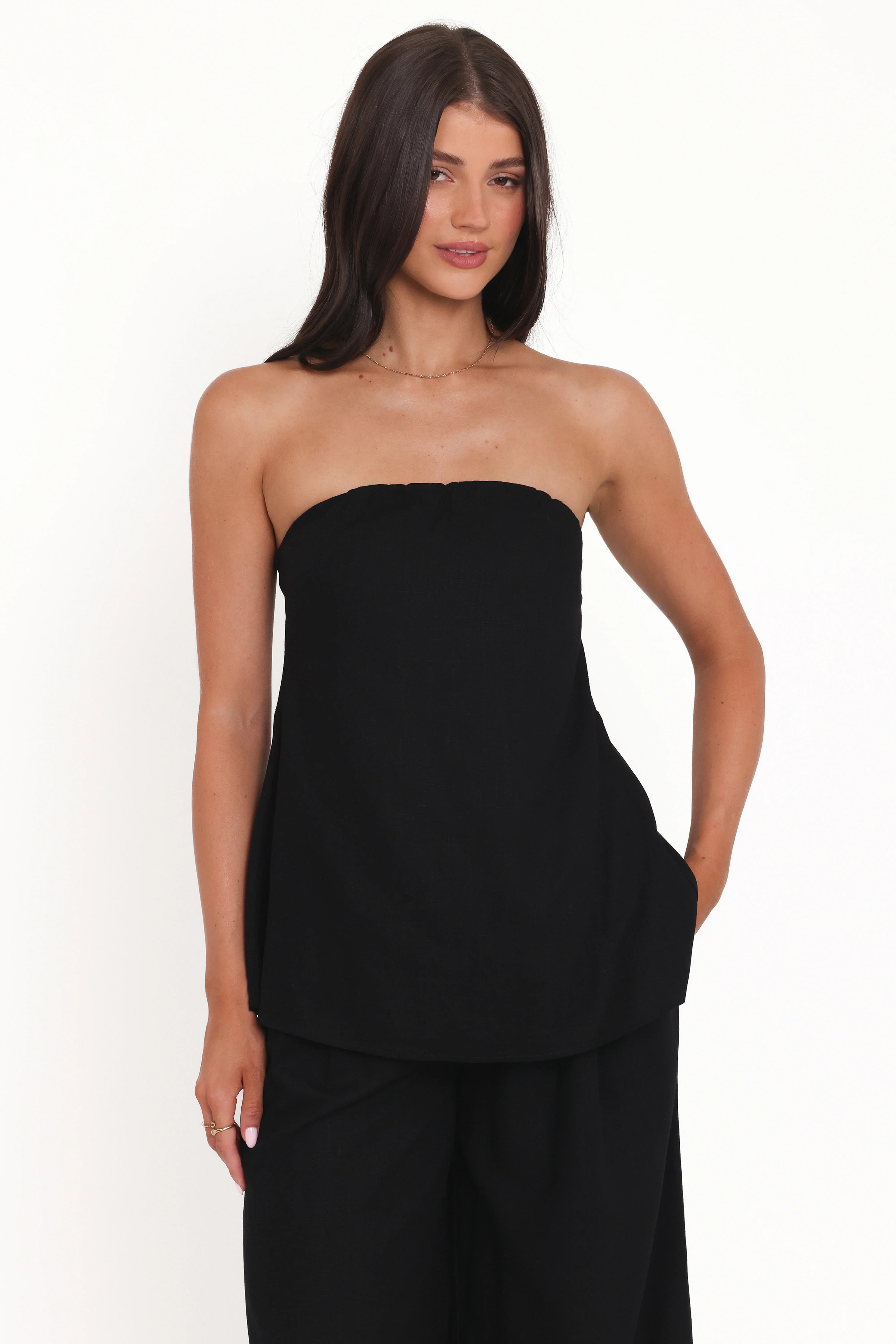 Rosemarie Strapless Top Black