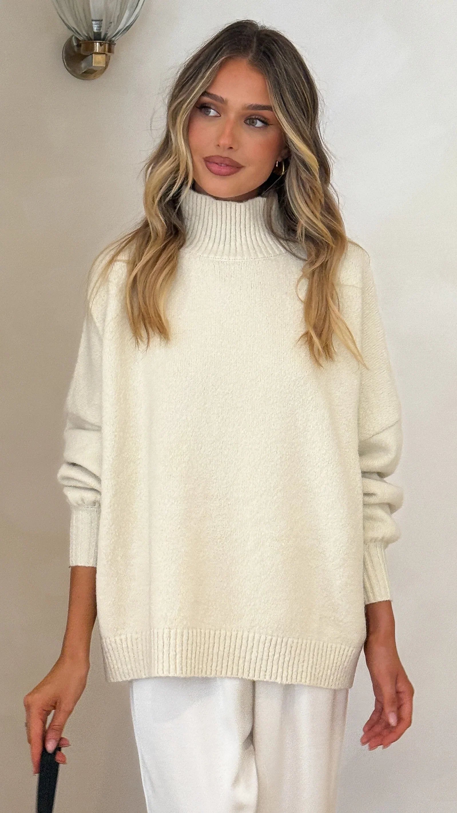 Harita Knitted Sweater Cream