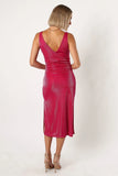 Solsana Midi Dress Viva Magenta