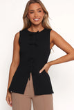 Milani Bow Knitted Top Black