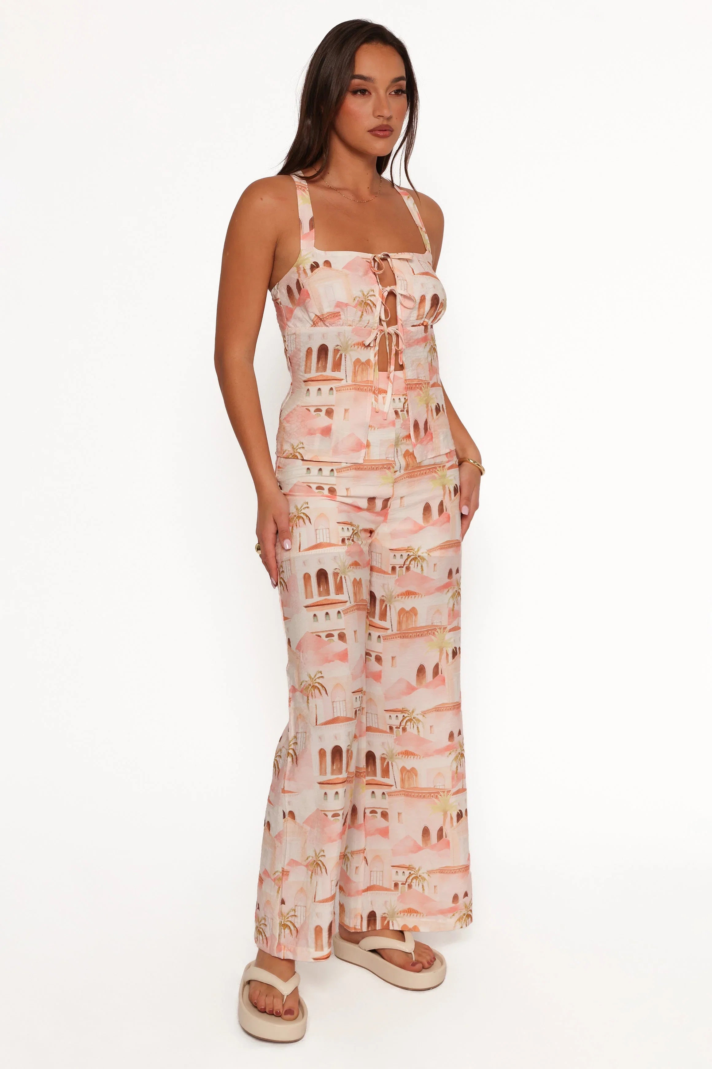 Devina Pants Tan Print