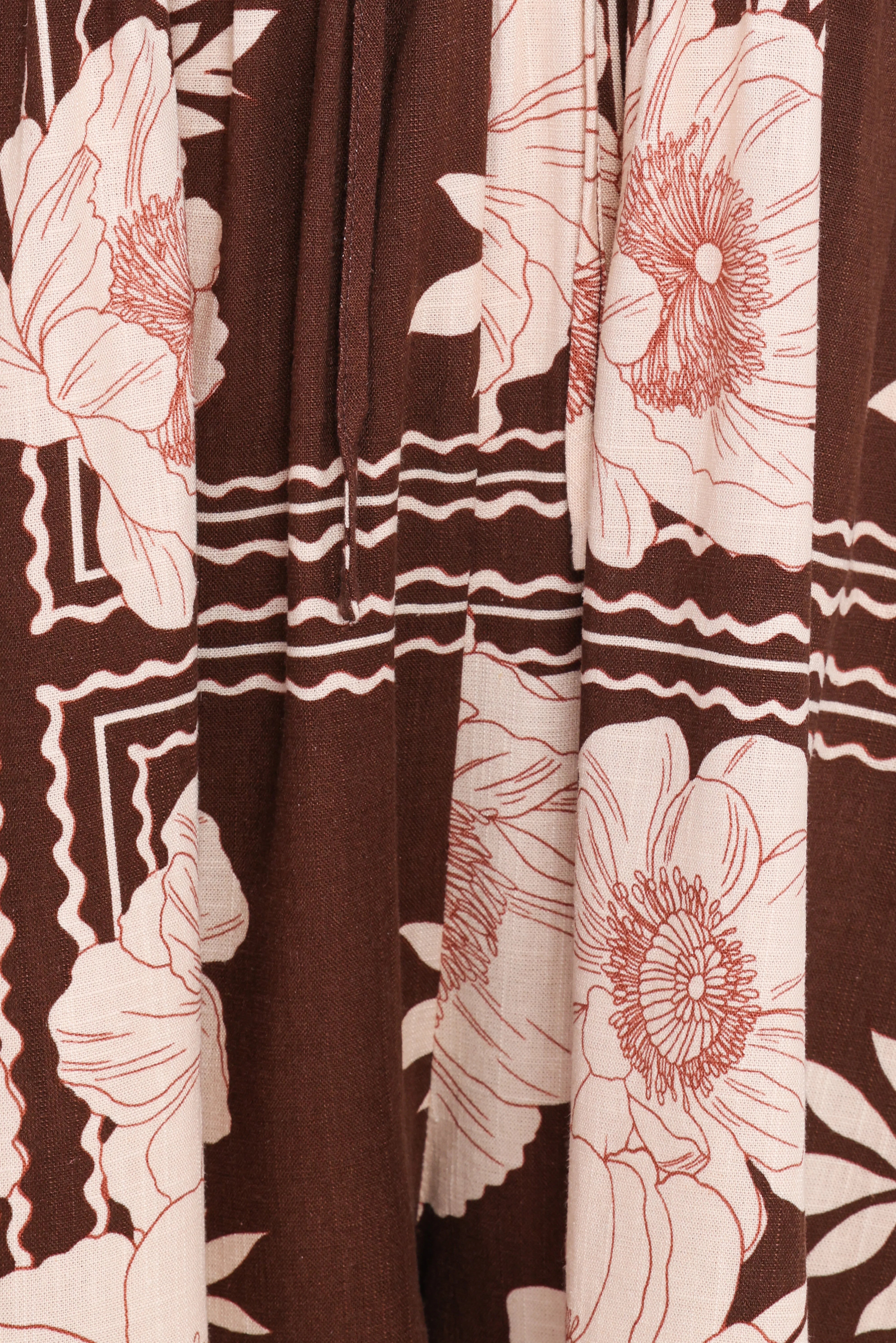 Henley Romper Brown Floral