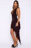 Rose Blush Mini Dress Burgundy