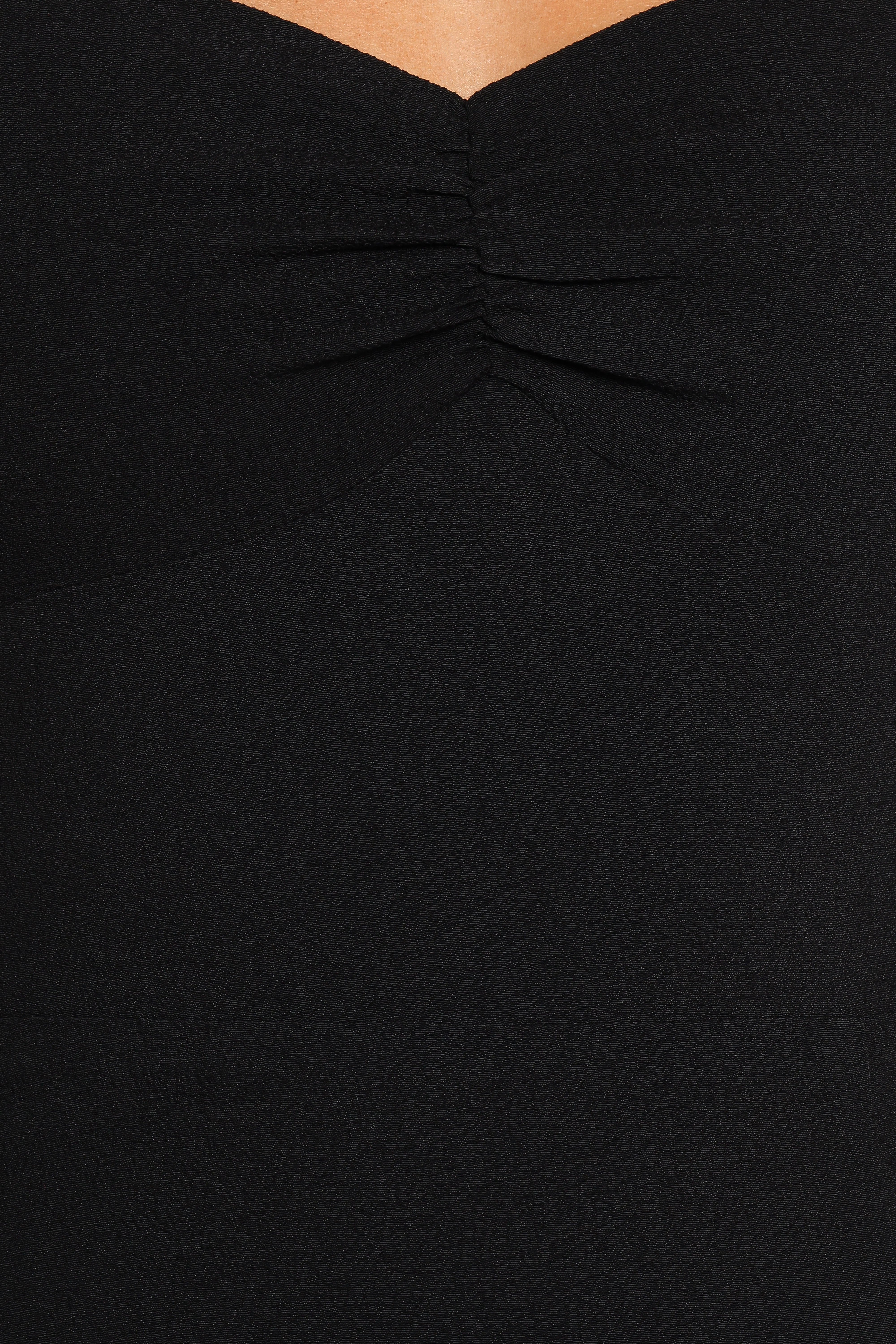 Franklin Long Sleeve Midi Dress Black
