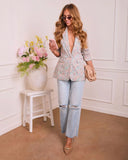 Dewy Meadow Floral Print Blazer