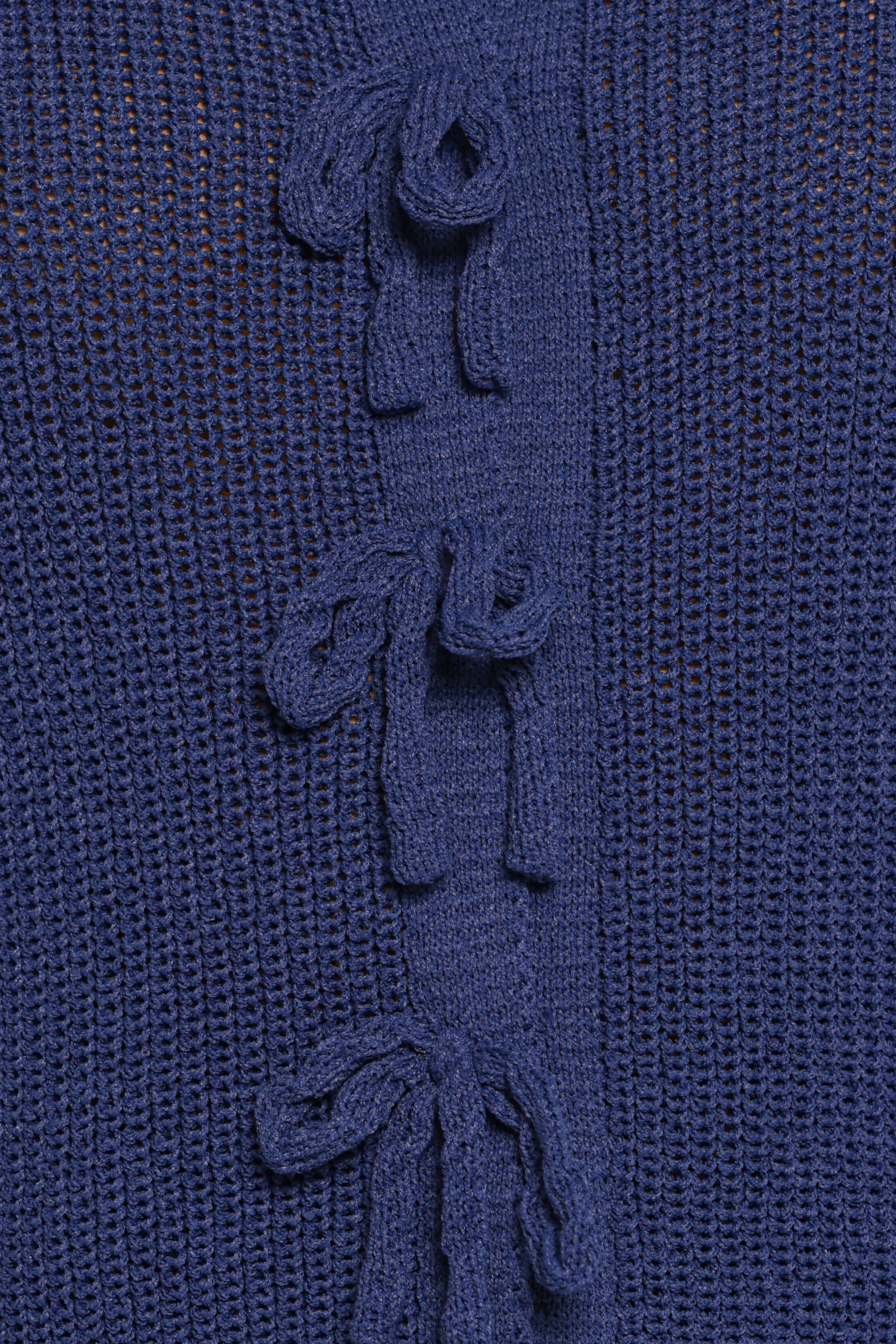 Gemma Short Sleeve Bow Cardigan Navy