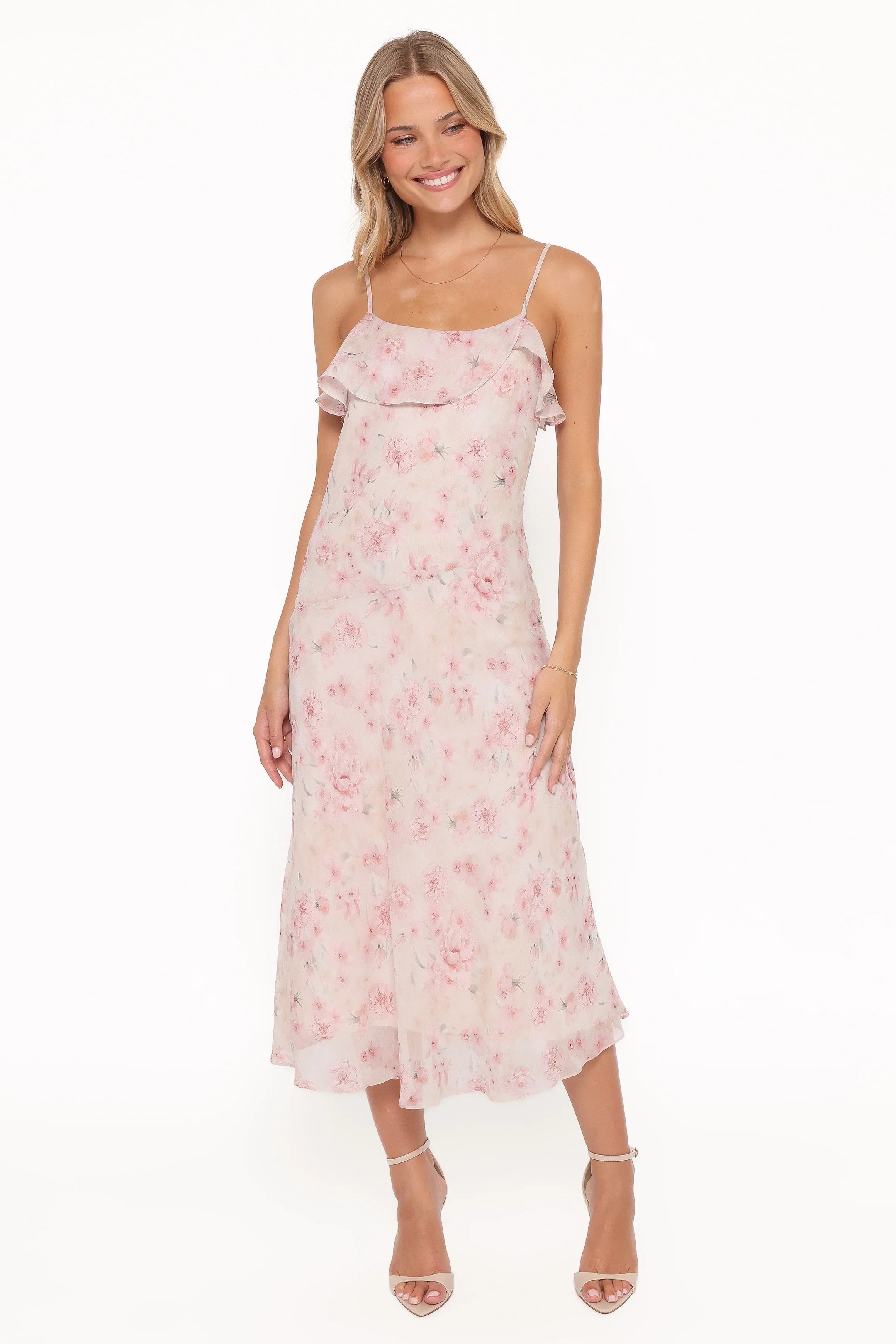 Lizbeth Maxi Dress Pink Mauve Floral