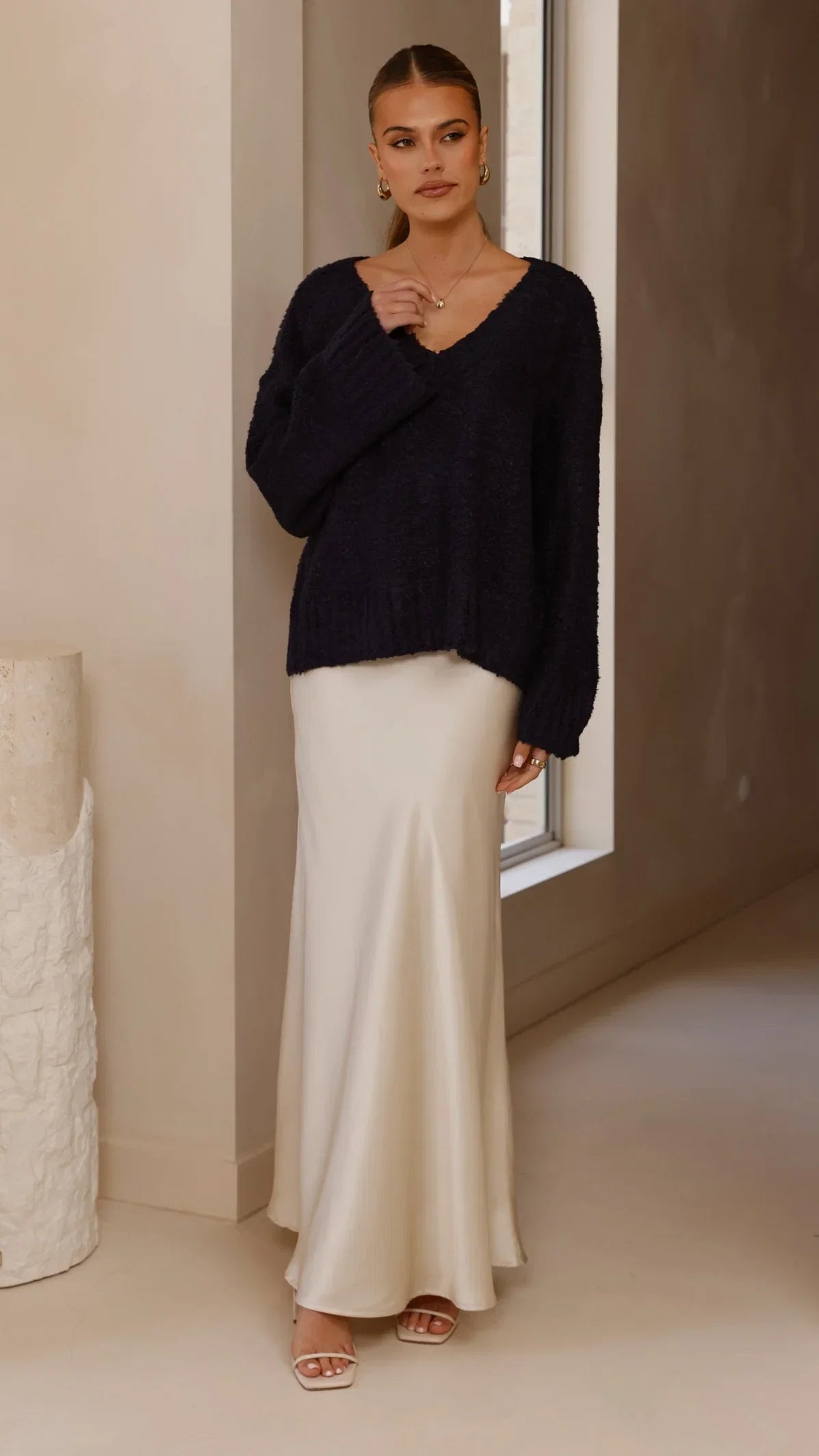 Silas Knit Top Navy