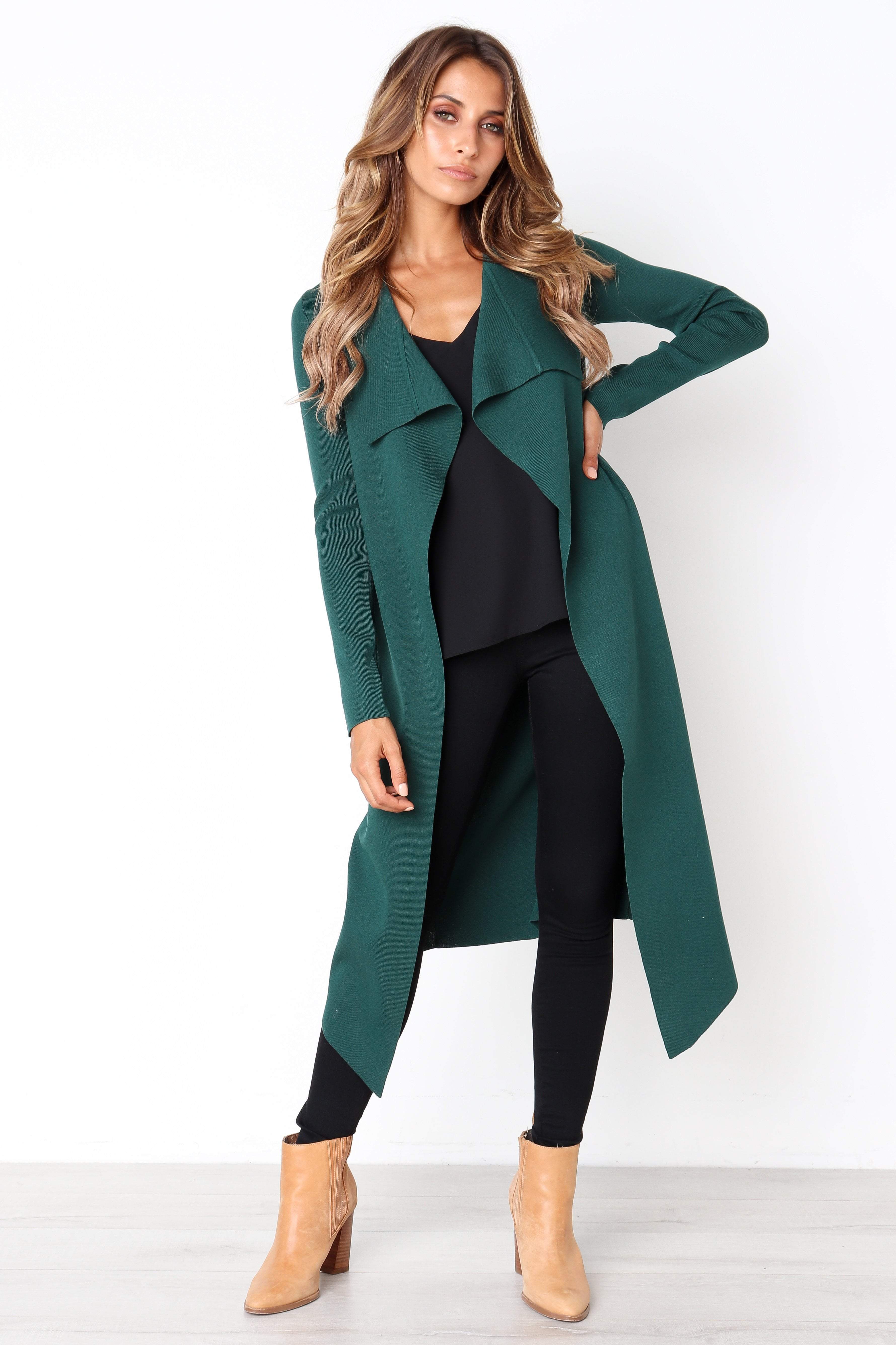 Audrina Cardigan Forest Green