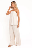 Arles Wide Leg Pants Oatmeal