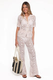 Briony Knit Pant Set Cream