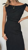 Simone Ribbed Maxi Dress Black