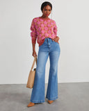 Corinne Textured Floral Pullover Sweater