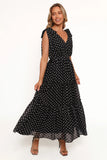 Ada Maxi Dress Black Polka Dot