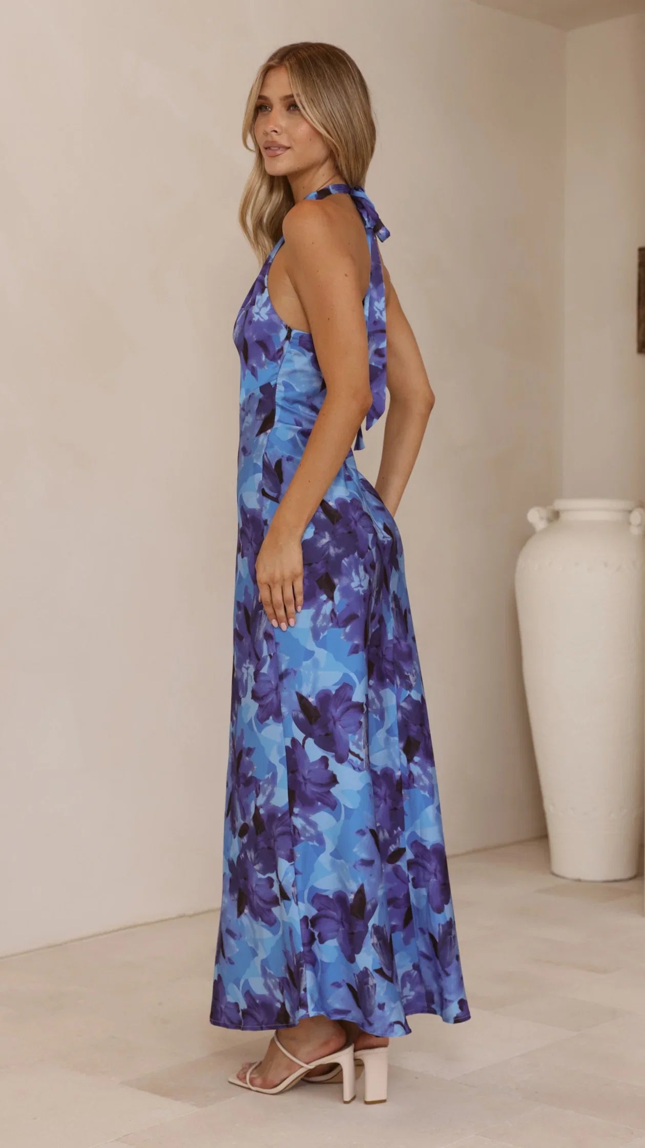 Oralia Maxi Dress Blue Floral