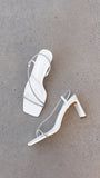 Kaye Heels White Diamante