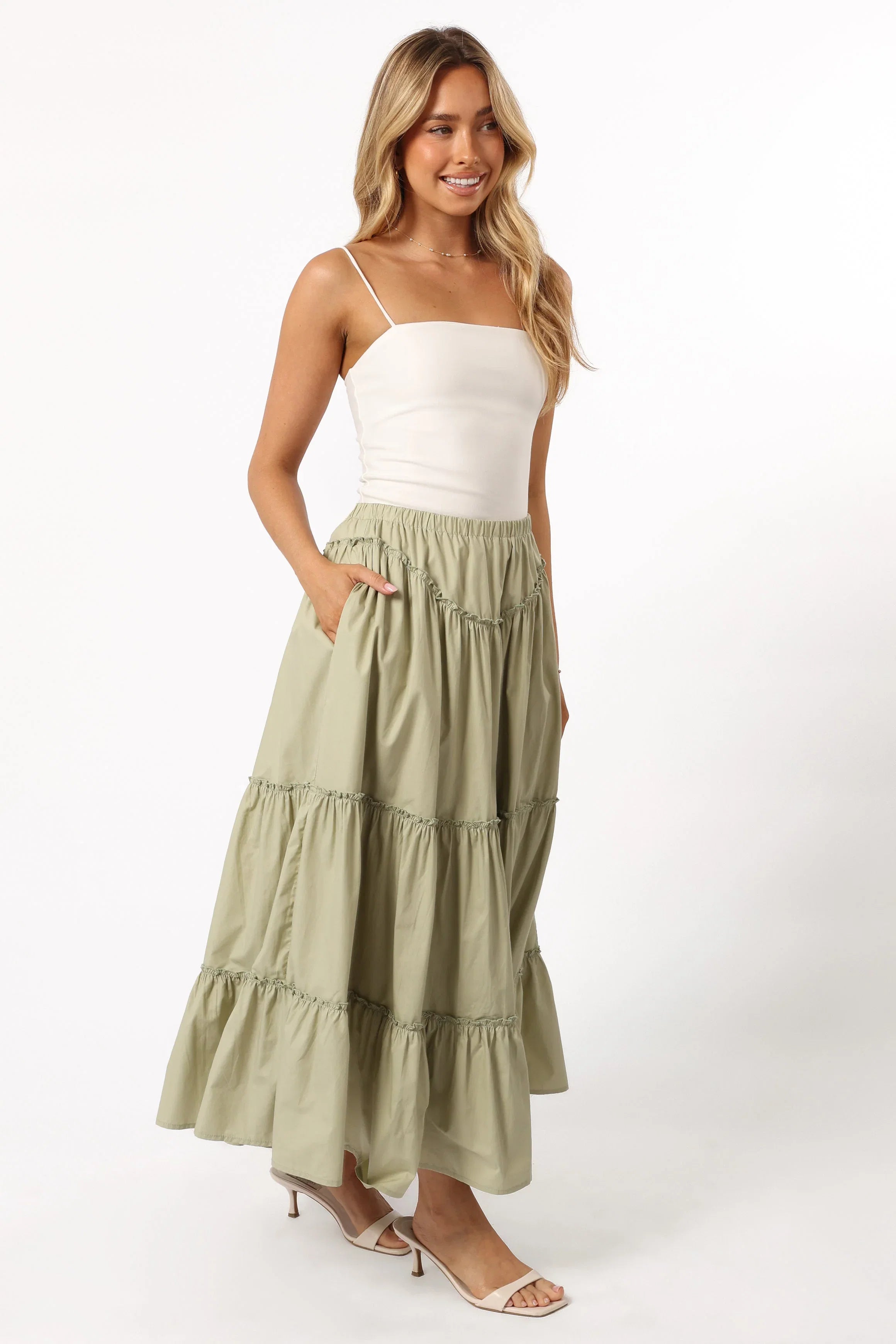 Somerset Midi Skirt Pistachio