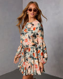 Auburn Waist Tie Mini Dress