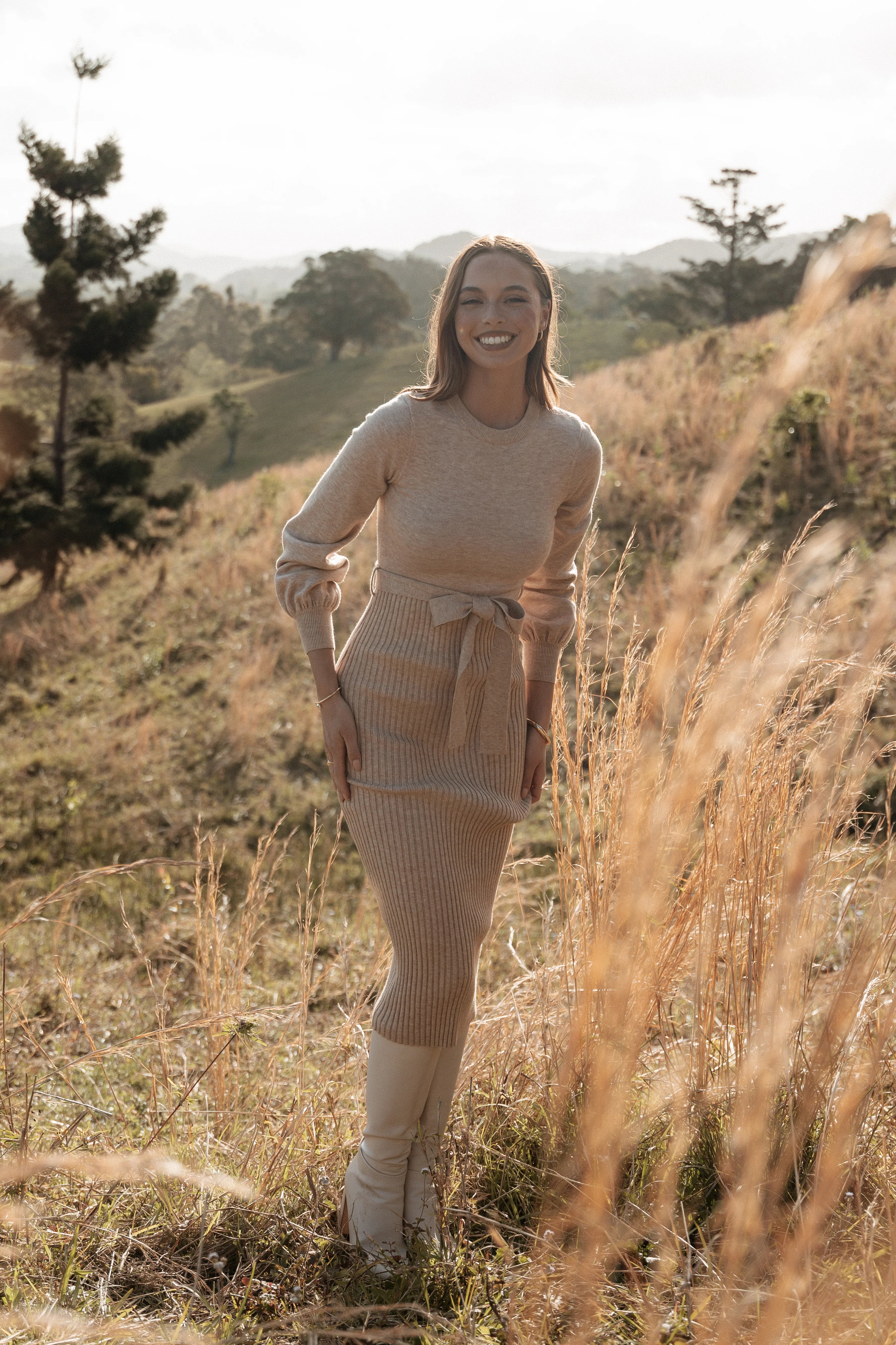 Helena Dress Beige