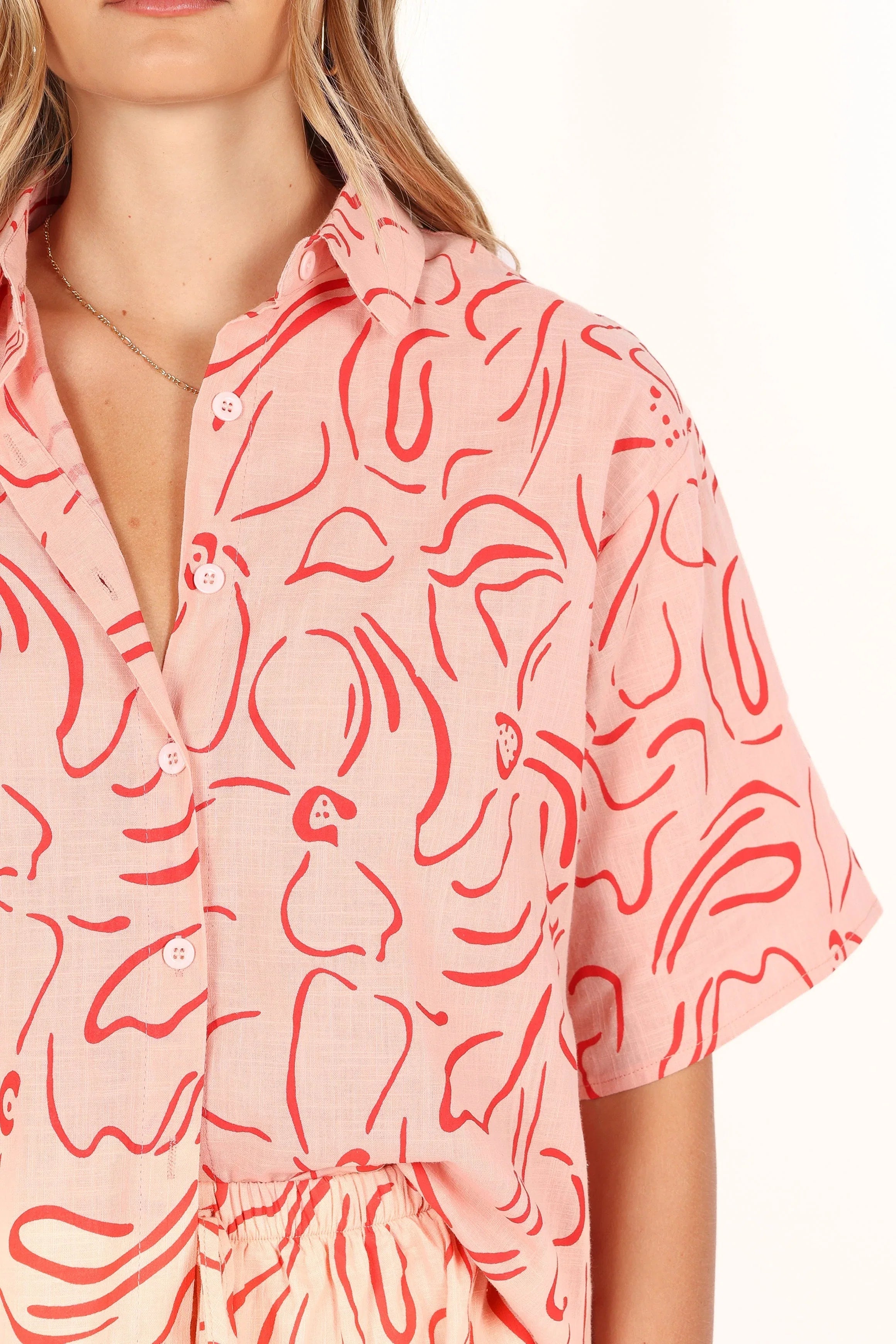 Flower Power Short Set Pink