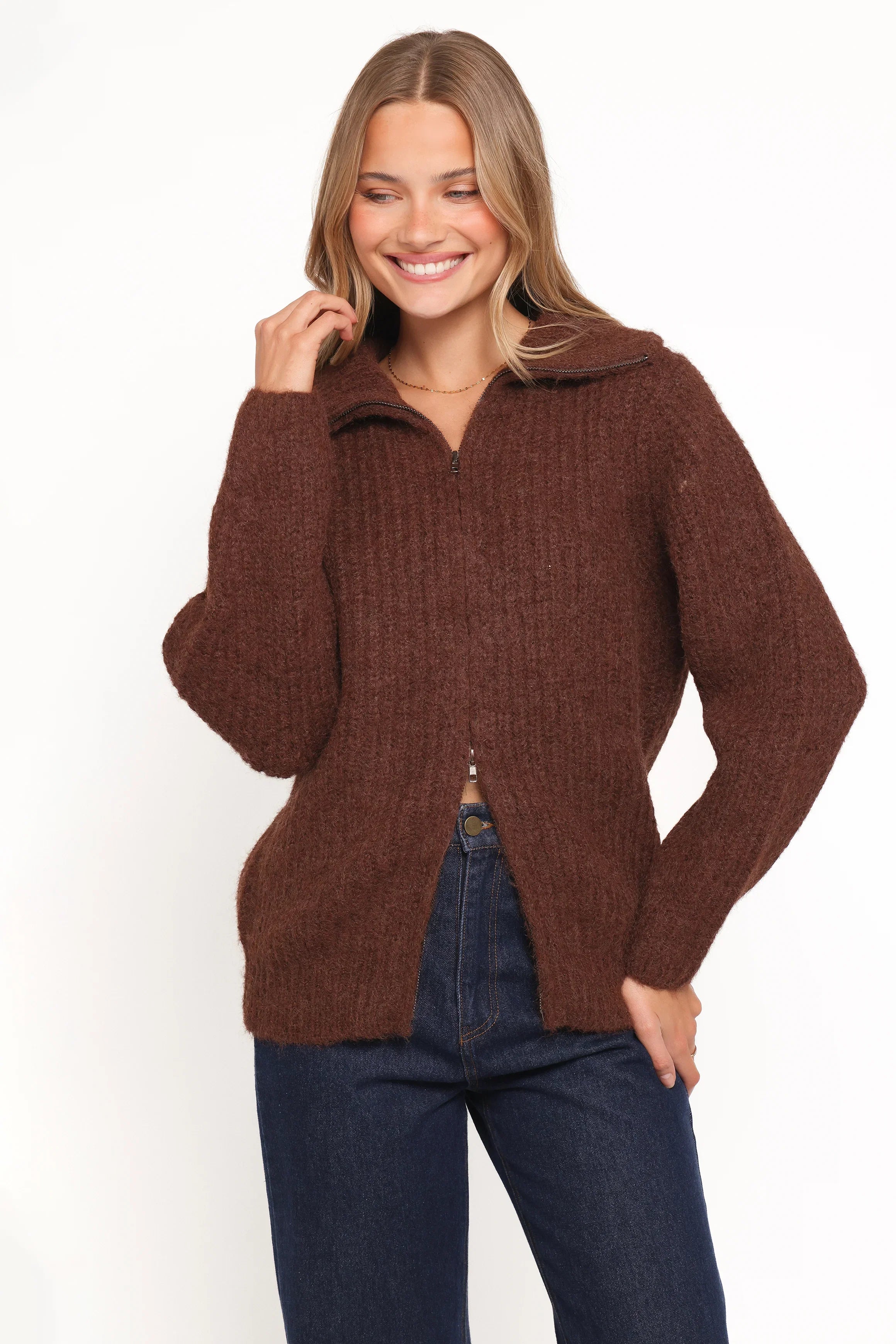 Miffy Zip Through Cardigan Chocolate
