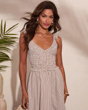 Sun Weathered Smocked Striped Midi Dress