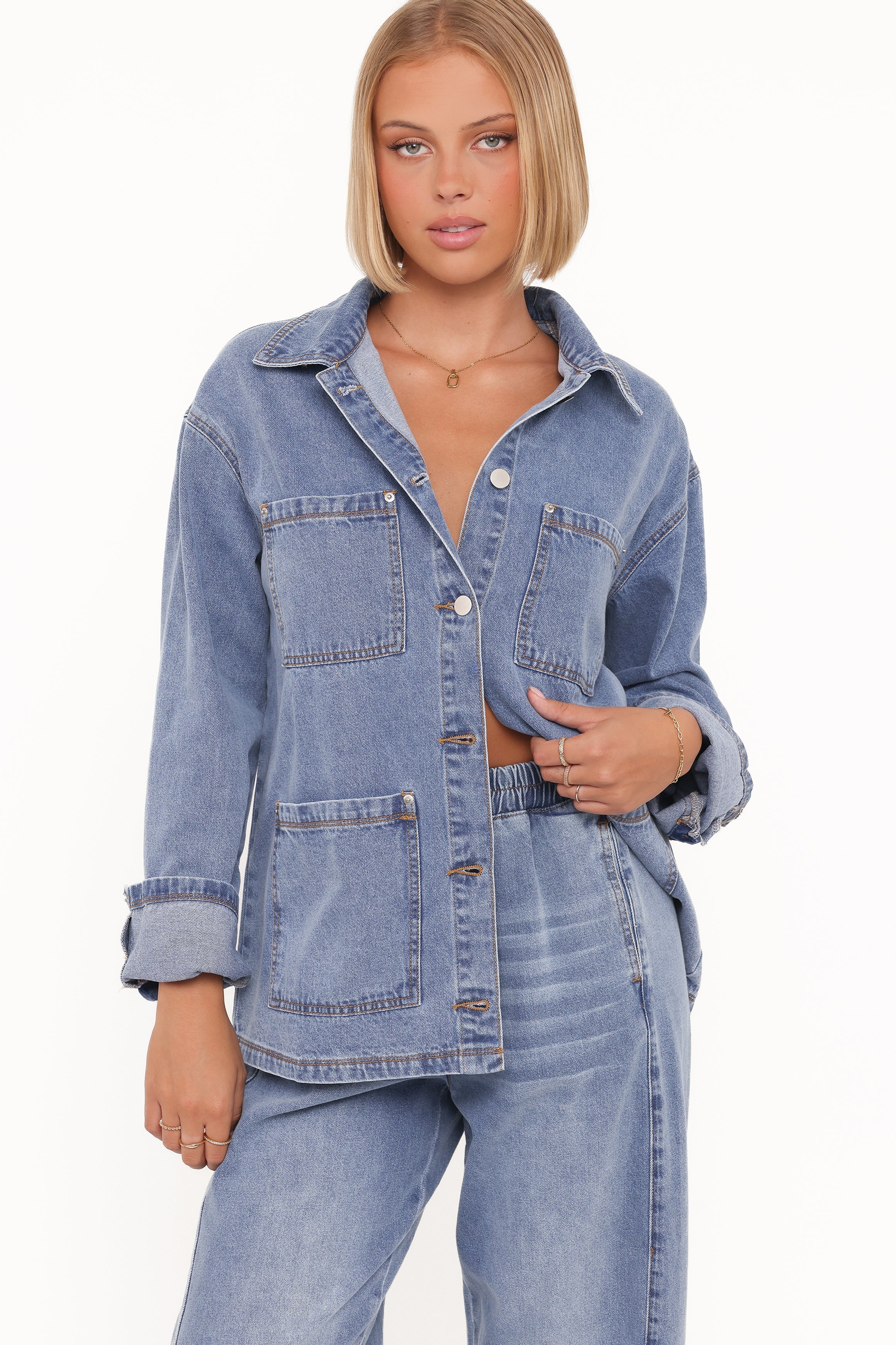 Remy Denim Utility Jacket Medium Wash