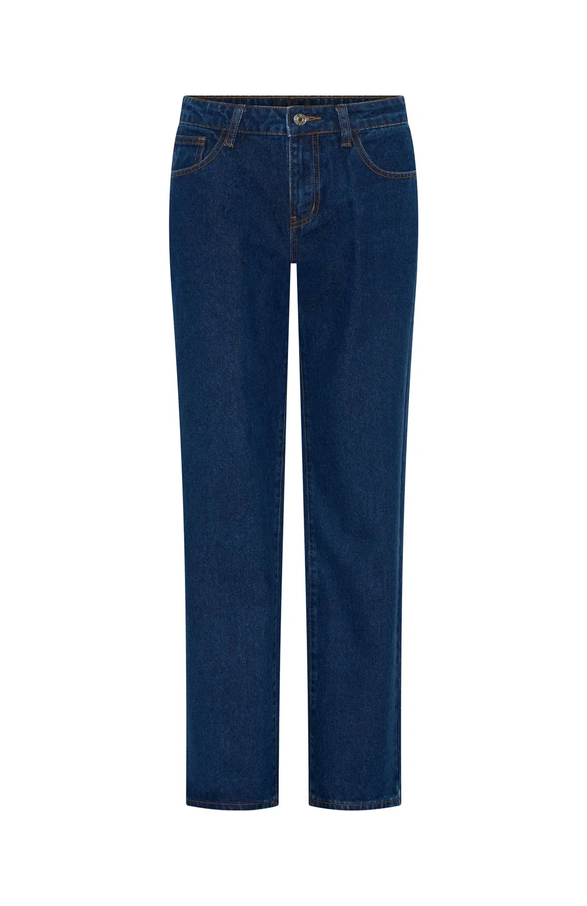 Zara Low Rise Straight Leg Jeans Dark Blue