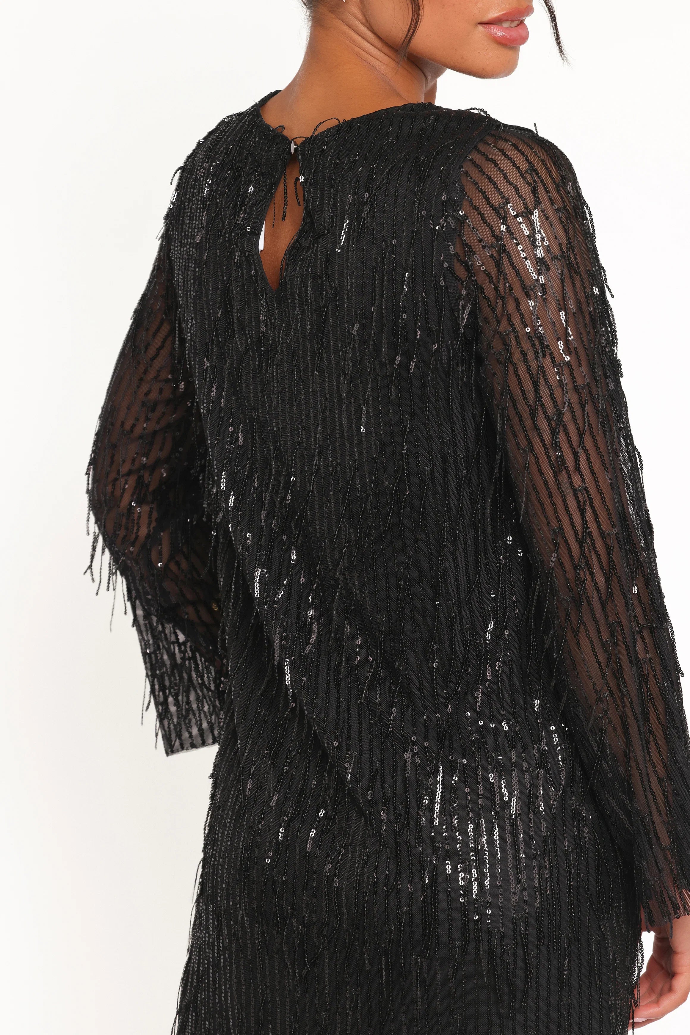 Serena Sequin Mini Dress Black