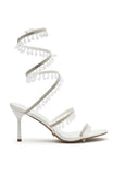 Soliel Wrap Heels White Clear