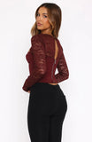 Boys Cry Long Sleeve Bustier Wine