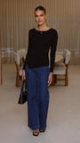 Addison Long Sleeve Top Black