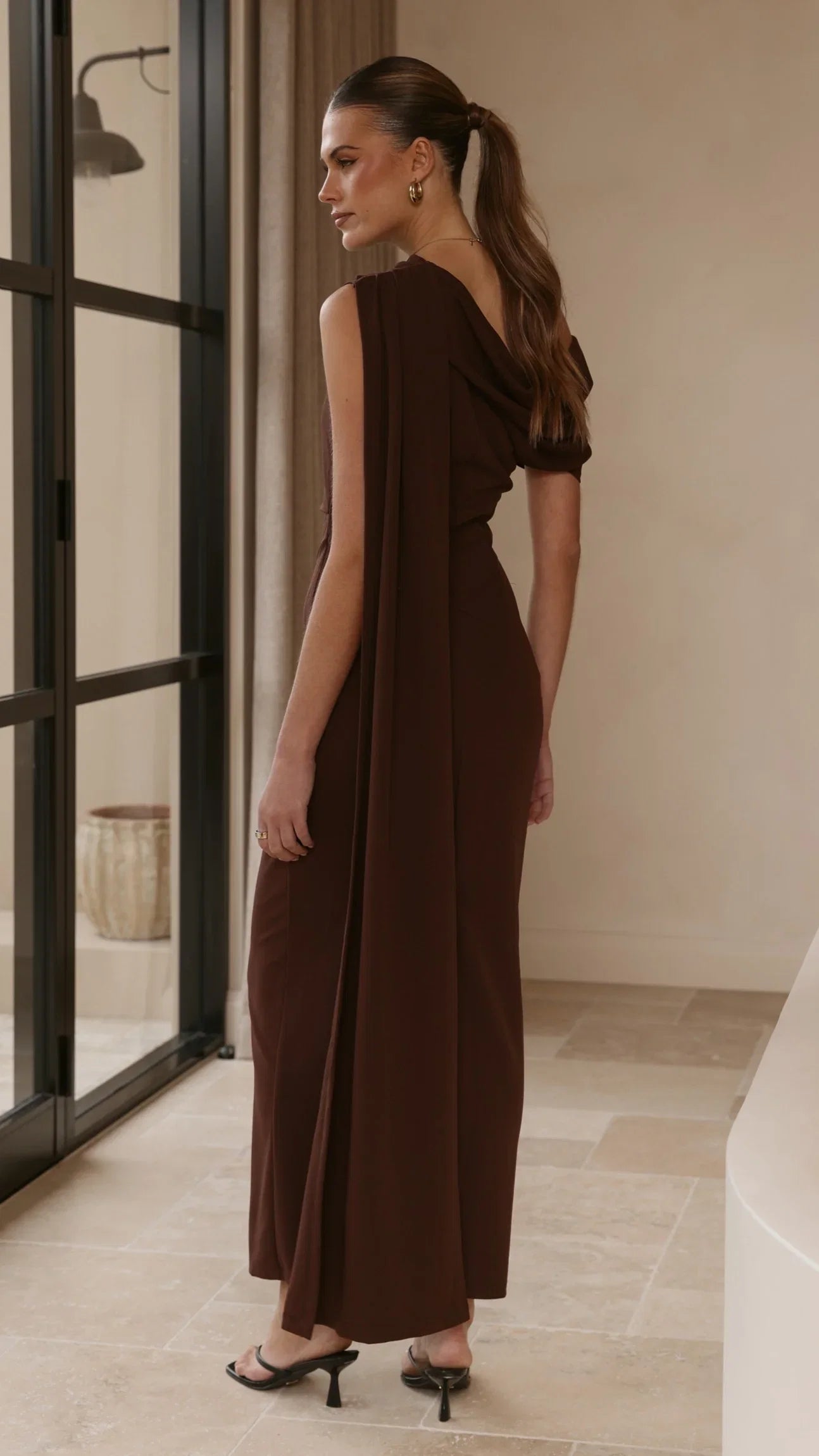 Delilah Maxi Dress Chocolate