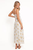 Zinnia Midi Dress Yellow Floral