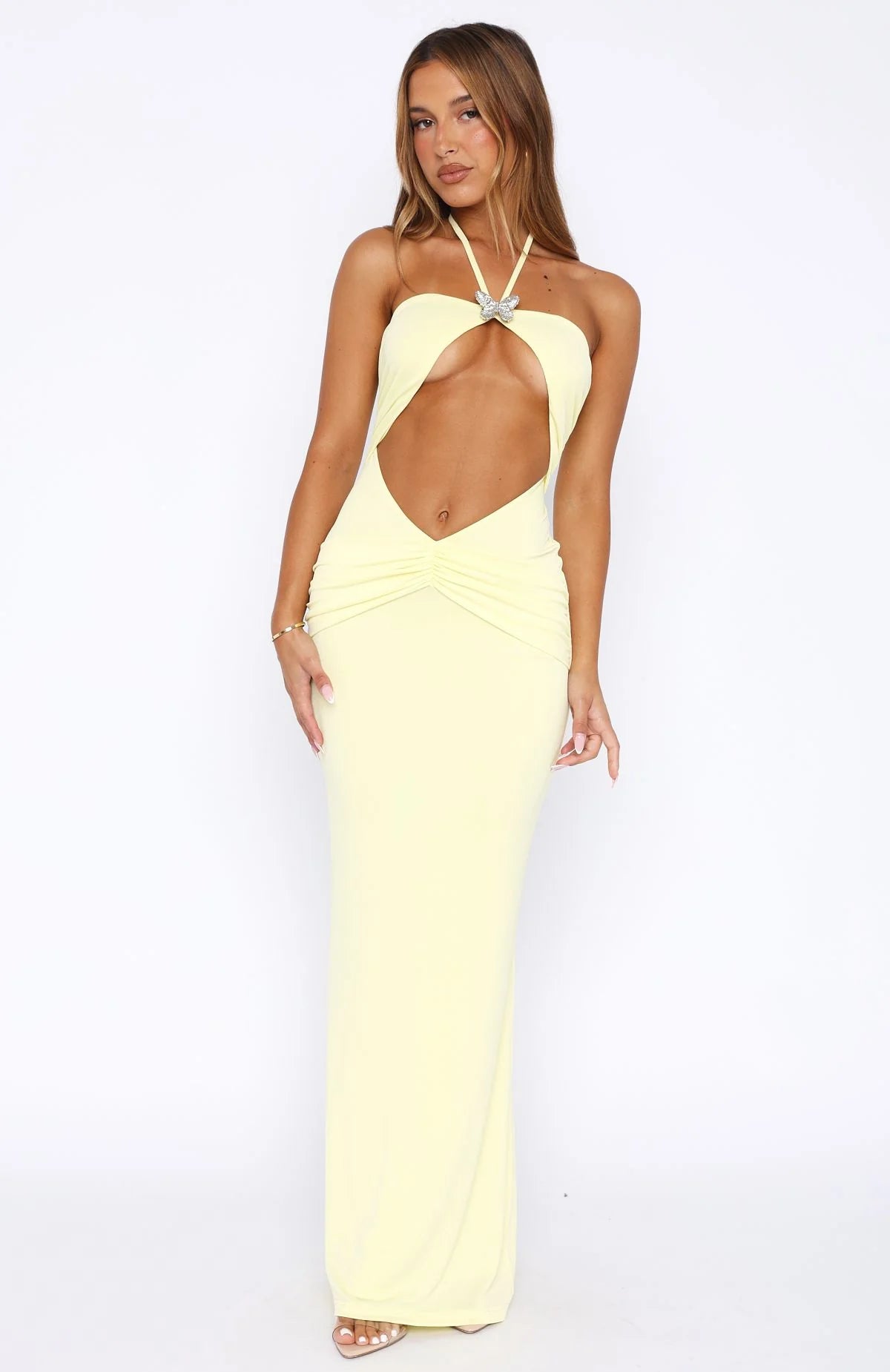 Dont Take Too Long Maxi Dress Lemon