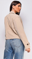 Iana Cropped Trench Jacket Beige
