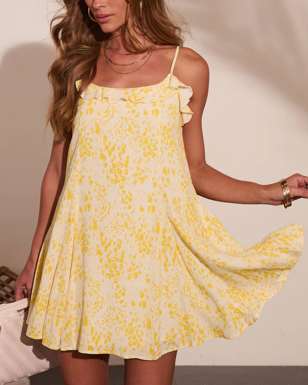 Spotted Sun Animal Print Mini Dress