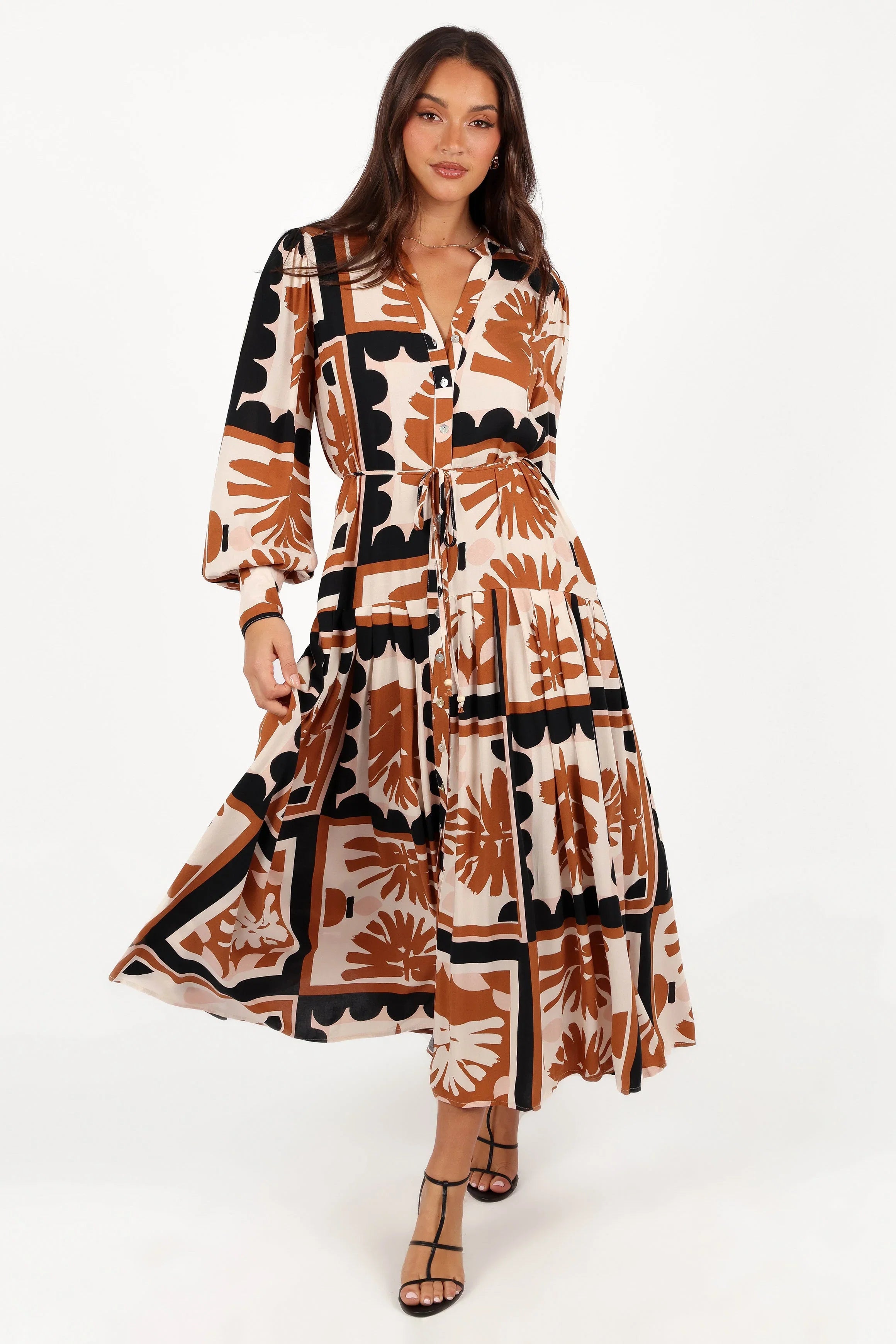 Jules Long Sleeve Dress Multi