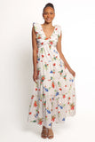 Valerie Maxi Dress Off White Red